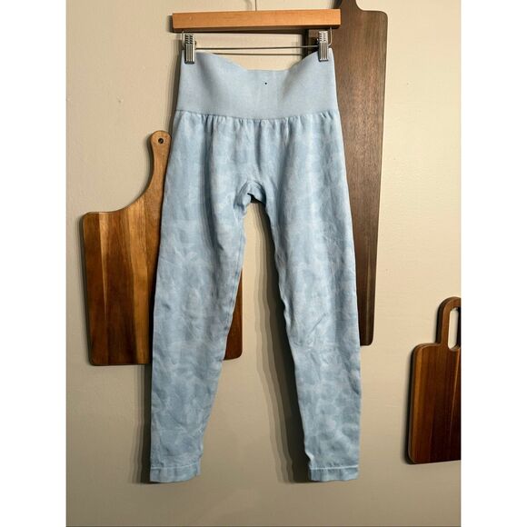 NVGTN blue camo leggings size Small - Picture 1 of 5